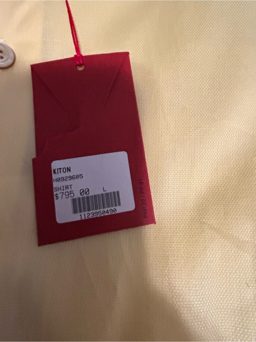 Kiton Linen Shirt, Medium Yellow - NWT - Picture 3 of 3